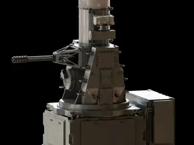 Phalanx CIWS Low-poly 3D model purchase