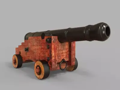 Naval Cannon 3D model by karim-2017