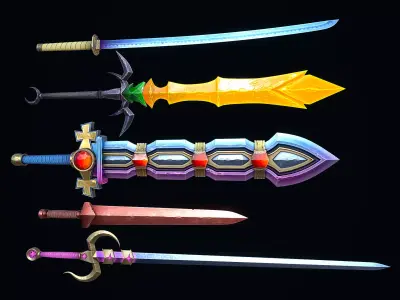 Collection of Terraria swords 3D Model Pack