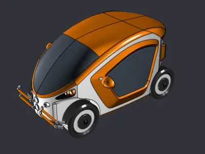 Electric toycar concept 3D print model