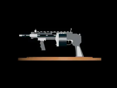 Striker Gun Low-poly 3D model