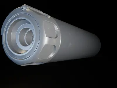 AAA SOCOM Suppresser Game Ready PBR Low-poly 3D model