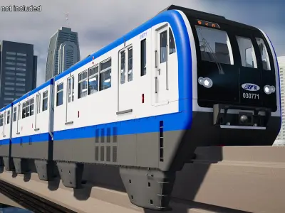 Chongqing Monorail Train 3D model purchase