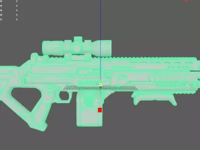 Chrome Rifle 3D model purchase