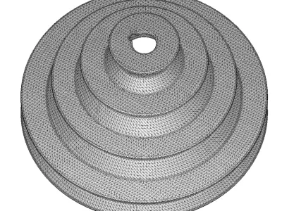 Plastic Step Cone Pulley Toy 3D model