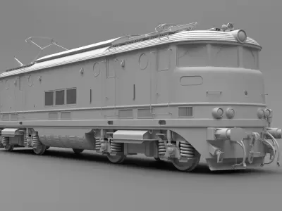 old locomotive train 3D model