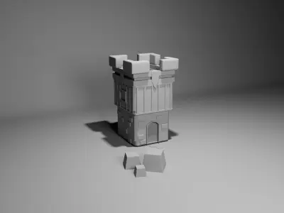 Model Castle Low-poly 3D model
