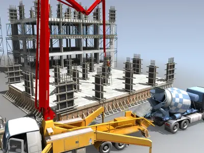 Construction Scene 03 3D model
