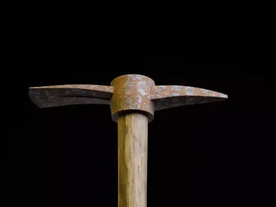 Low-Poly Axe 3D Model Free low-poly 3D model