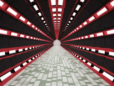 Sci-fi hallway Low-poly 3D model buy