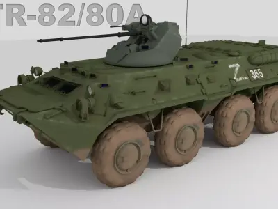 BTR-82 Soviet-Russian APC 3D model