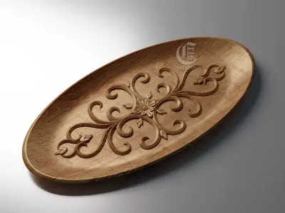 Decorative Tray  - 3D STL files for CNC and 3D Printer  3D model