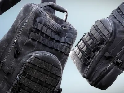 Backpack Game-Ready Low-poly 3D model