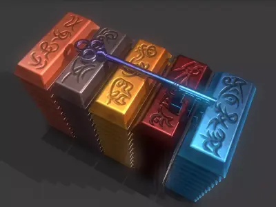 fantasy ingot Low-poly 3D model