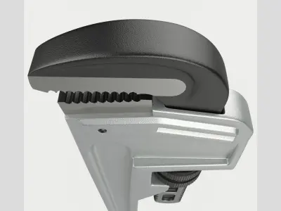 Pipe Wrench Tool Low High Poly 3D model