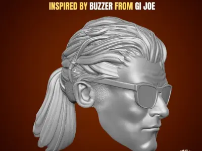 Buzz head for action figures 3D print model