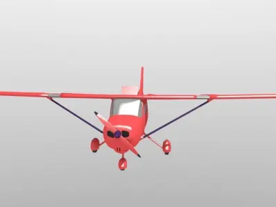 Old Airplane Low-poly 3D model purchase