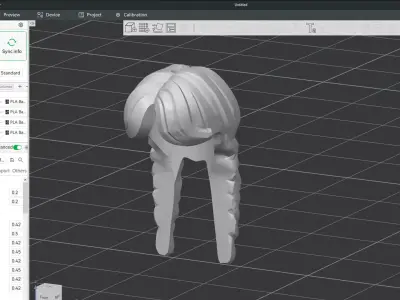 Custom3Dprint Minifigure Accessory - Minifigure Hair S3 - 01 3D print model