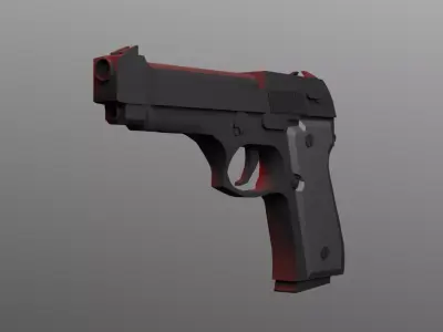 FREE Beretta pistol Free low-poly 3D model