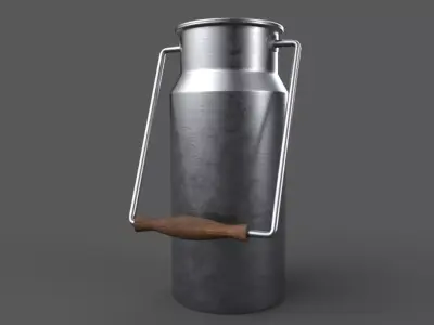 Milk Can Low-poly 3D model