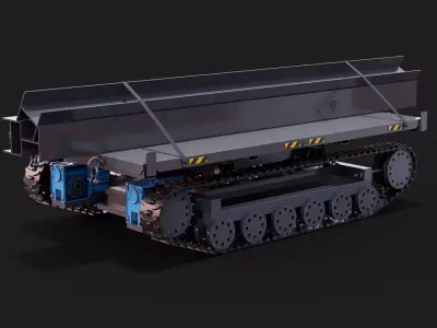 tracked crawler heavy duty industrial load carrier robot 3d 3D model