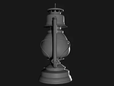 Medieval lantern Low-poly 3D model shop