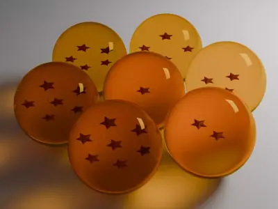 Dragon Ball Z - 7 dragon balls 3D model