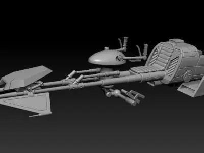 614 AvA Speeder Bike One12 Scale STL Files 3D print model