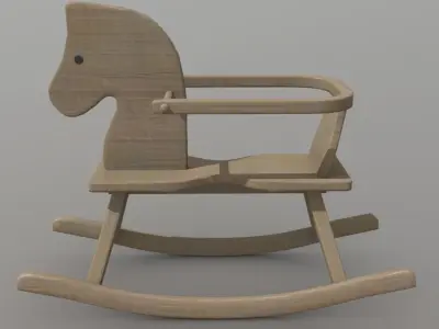Rocking Horse Low-poly 3D model