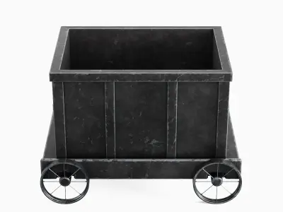 Mining Trolley 03 Low-poly 3D model