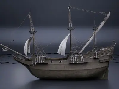 Sailing ship 3D model get