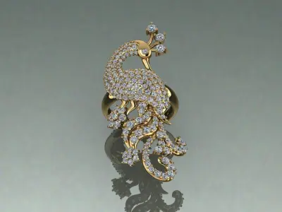 Ring Peacocks  3D print model