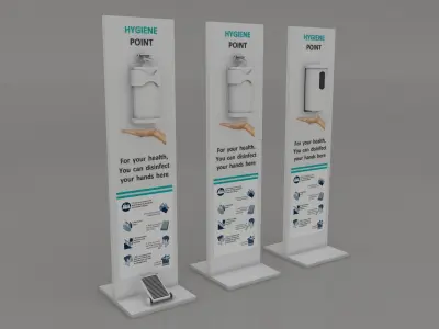 Disinfection Stands Collection 3D model