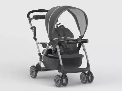 Baby stroller 3D model 3D model shop
