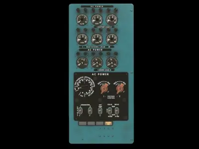 Mi-8MT Mi-17MT Power Panels Board English Low-poly 3D model