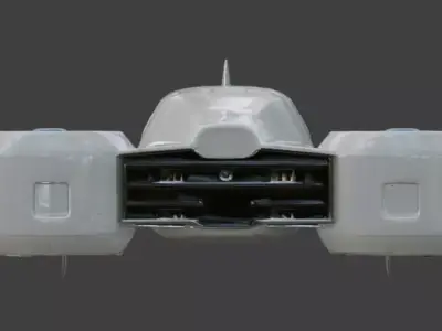 Realistic Sci-Fi VTOL Hovercraft 3D Model Low-poly 3D model