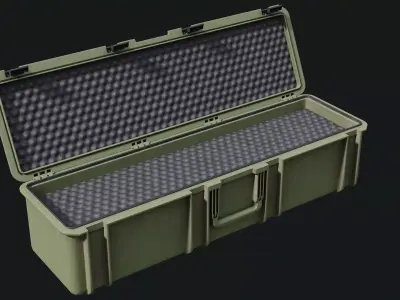 Low Poly PBR Military Case 04 Low-poly 3D model