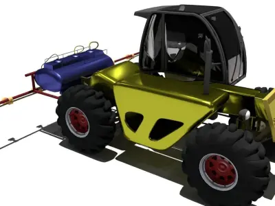 Agricultural Tractor Free 3D model