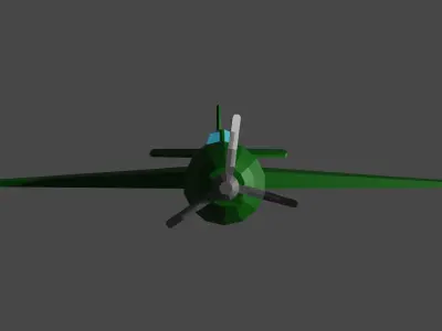 Airplane plane Low-poly 3D model
