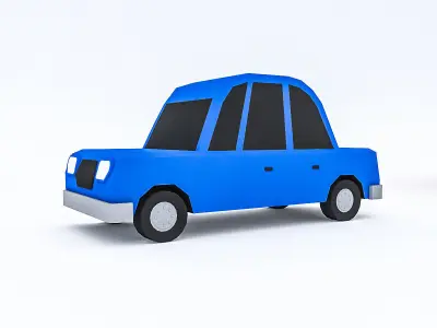 Cartoon vehicle Set Low-poly 3D model