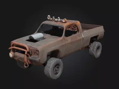 Rusty Off-Roader  The Ultimate Survivor of Rugged Terrain 3D model