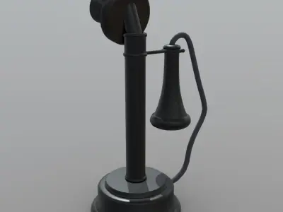 Old Phone Low-poly 3D model
