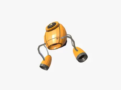 Jetpack Low Poly I01 - SciFi Character Design Low-poly 3D model