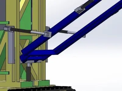 Photovoltaic panels cleaning tracked robot  3D model