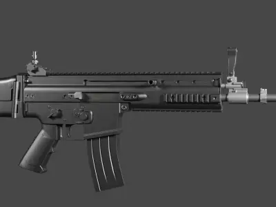 FN SCAR-H High Poly Free 3D model
