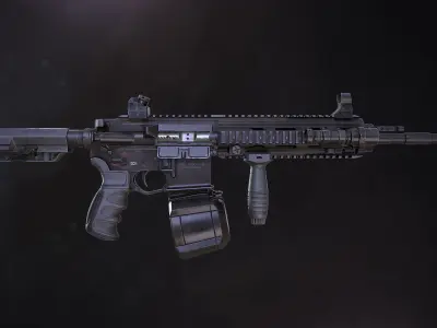 SBG Assault Rifle - Lone Wolf Edition Low-poly 3D model