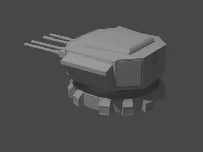 Sci-fi cannons for spaceships of futuristic models  Free low-poly 3D model