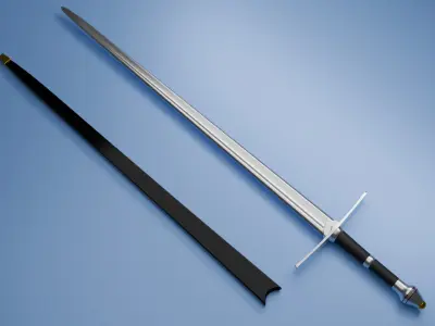 Aragorns Ranger Sword 3D Model Low-poly 3D model