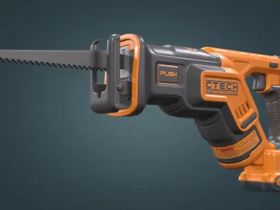 Reciprocating Saw Low-poly 3D model purchase