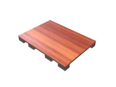 Wooden Platform v1 001 Low-poly 3D model